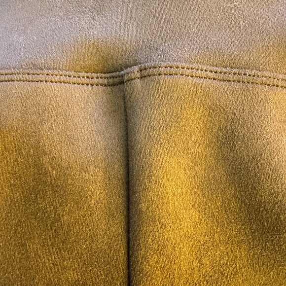 Spanx Faux Suede Leggings deep Moss Green Sculpt M - Picture 3 of 5